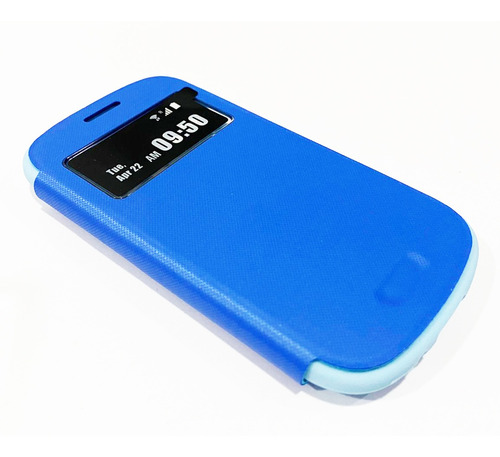 Funda Flip Cover Para Samsung Galaxy S4 Azul E/g