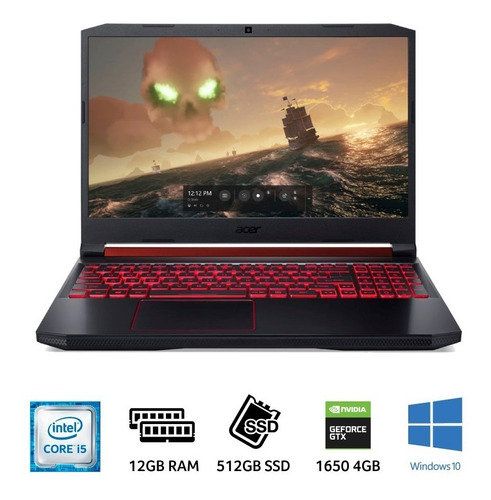 Imagen 2 de 9 de Portatil Acer Nitro5 55mx Ci5 W10 512ssd 12gb Gtx1650 4gb