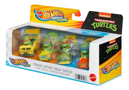 Hot Wheels Racerverse 4 Carros Tartaruga Ninja Mattel | MercadoLivre