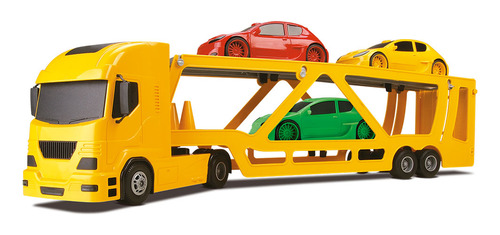 Caminhão Cegonha Pollux Infantil Carros Speedy Car E Cone