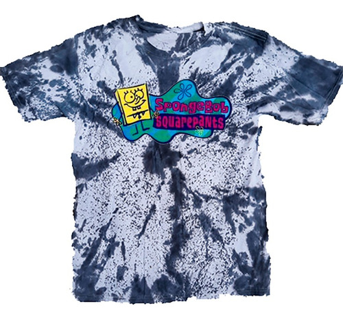 Playera Unisex Tie Dye Logo Bob Esponja Mod 2