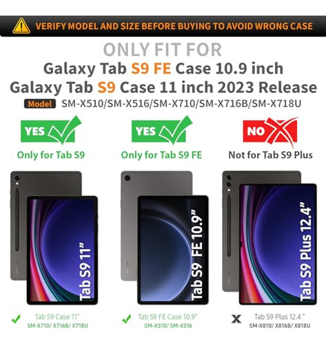 Funda Para Tablet Galaxy Tab S9/ S9 Fe 5g (sm-x510/ X516b/ X