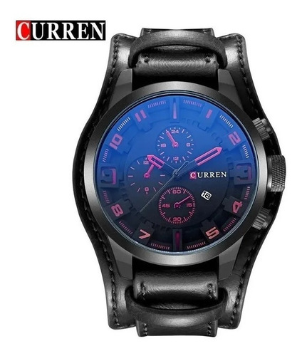 Relógio Curren 8225 Social Luxo Esportivo Couro 12x S Juros
