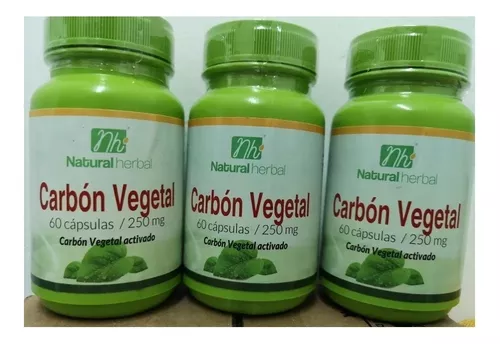 Carbón Vegetal, 250 mg, 60 cápsulas, NaturalHerbal –