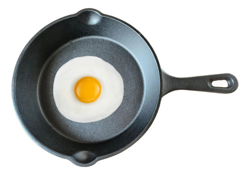 Sarten Hierro Fundido Norplat 20cm Redondo Para Freir Cocina Color Negro