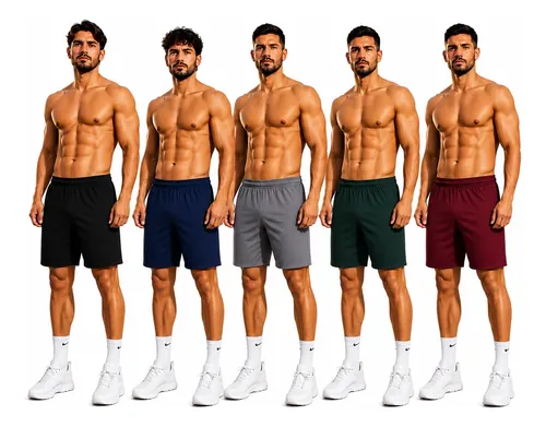 Kit 5 Bermudas Masculina Tipo Jogador Esporte Praia Treino Kit 5 Calção Masculino Sortido Gg