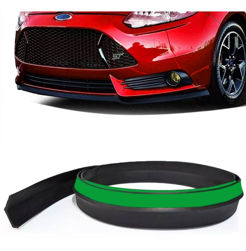 Saia Spoiler Universal Do Parachoque Front Lip Preto 2,5 Mts