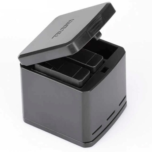 Imagem 4 de 8 de Carregador Gopro Hero 5/6/7/8 Triplo + 2baterias - Telesin