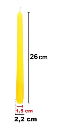Imagem 2 de 2 de 10 Vela 25 Cm 11 Cores 3 Modelo Decoração Casamento Castiçal