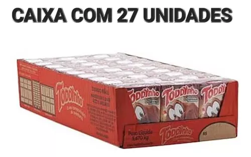 Caixa Com 27 Unidades De Achocolatado Toddynho De 200ml