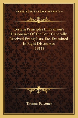 Libro Certain Principles In Evanson's Dissonance Of The F...
