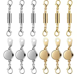 12 Pieces Magnetic Necklace Clasp Locking Magnetic Jewe...