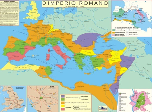 Mapa Imperio Romano Geografia E Historia Frete Gratis Mercado Livre