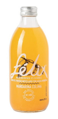 Soda 100% Natural Félix Schorle De Mandarina 355ml (24 Pack)