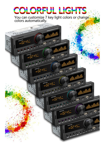Radio De Coche Swm-80a, Radio Estéreo De Coche Bluetooth