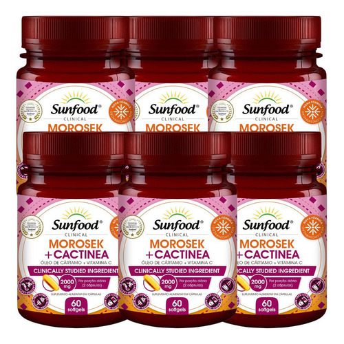 Suplemento Sunfood Premium Laranja Moro Sabor Sem Sabor De 120g 6 Kits X 60 Un