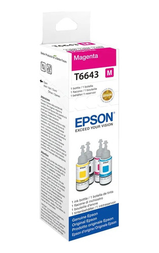 Tinta Epson Magenta T6643 Original De 70ml