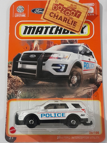 Matchbox | 2024 | 2016 Ford Interceptor Utility Police Blanc