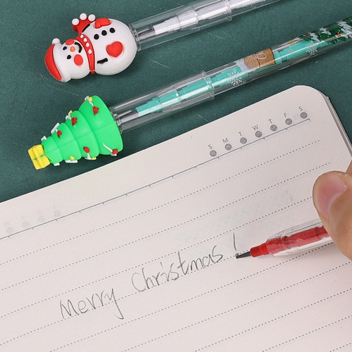 Lápices De Dibujos Animados Navideños Sin Afilar, 5 Unidades