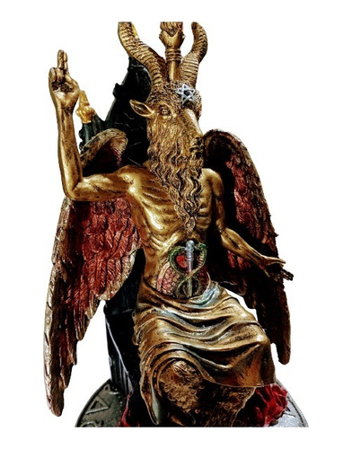 Figura Esoterica De Baphomet En Trono Satanico