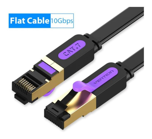 Cabo De Rede Cat7 Rj45 Vention Flat 5m 600mhz 10gbps Blindad