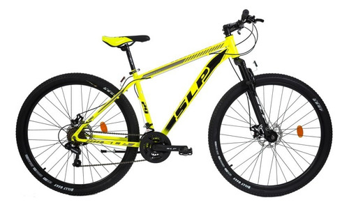 Mountain bike SLP 5 Pro R29 L 21v frenos de disco mecánico cambios SLP color amarillo/negro con pie de apoyo  