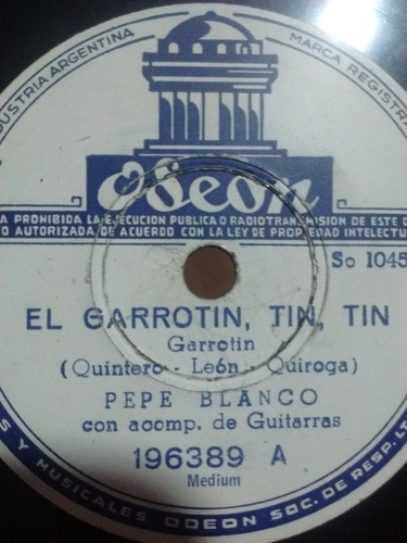 Pepe Blanco Carmen Morell Disco Pasta Odeon 196389 C69