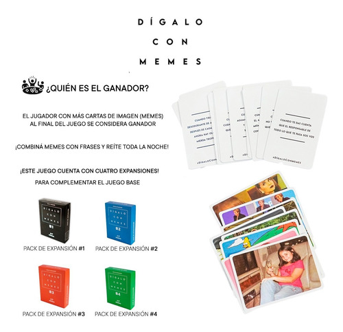 Imagen 5 de 12 de Juego De Mesa Dígalo Con Memes Meme Test Memmes Cartas Risas