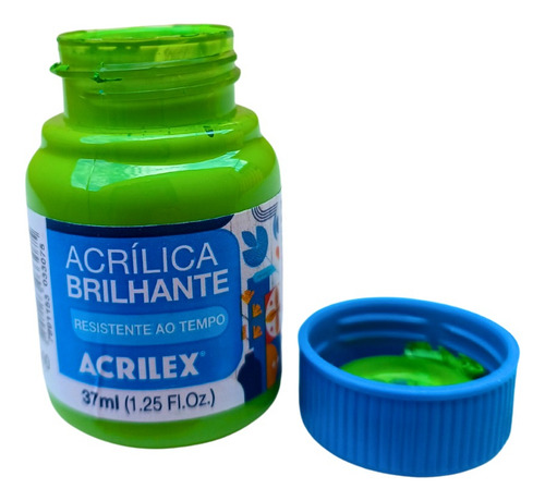 Tinta Acrílica Brilhante 37ml - 10 Cores Acrilex Cor Colorido