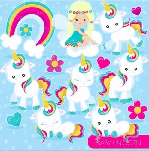 Kit Imprimible Baby Unicornio 14 -jpg  Clipart