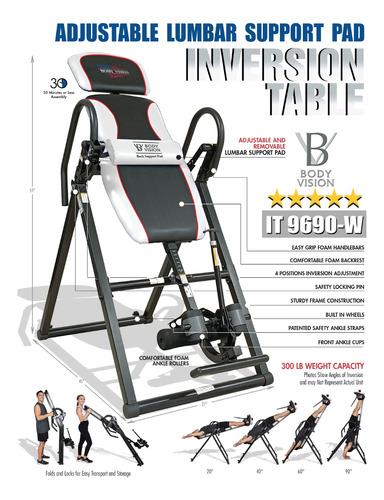 Body Vision It 9690w Deluxe Heavy Duty Therapeutic Inversion