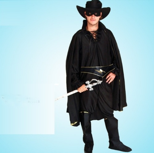 Fantasia Masculina Zorro Festa Cosplay Pronta Entrega Envio