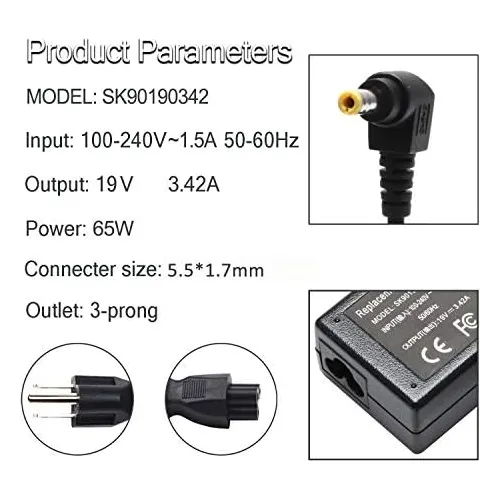 65w Adaptador De Ca Computadora Portátil Acer Aspire E...