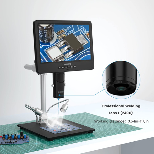 Microscópio Digital Linkmicro Lm249ms 2000x Com 3 Lentes 10.