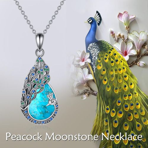 Collar De Pavo Real Axomy, Collar Con Colgante De Pavo Real