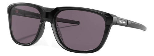 Óculos de sol Oakley Anorak Standard armação de o matter cor polished black, lente grey de plutonite prizm, haste polished black de o matter - OO9420