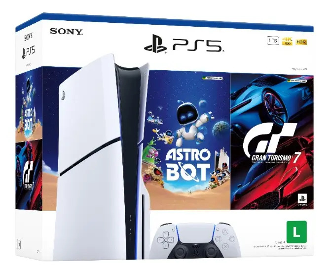 Console Playstation®5 Slim Disk - Pacote Astro Bot E Gran Turismo 7 Branco