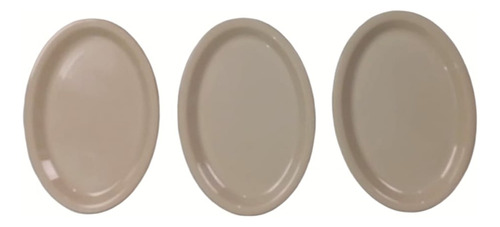 Plato Tampiqueño Ovalado Beige (6 Pieza)