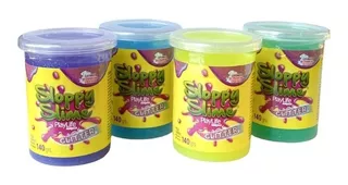 Slime Colores Con Glitter X1 Pote 140gr Lavable - Del Tomate Color Color A Elejir