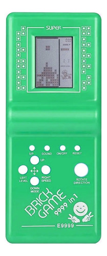 Brick Game Juegos Portátil Tetris 9999 En 1 A Pilas Color Verde