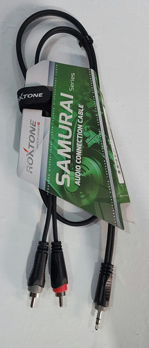 Cable De Mini Plug A Rca Doble Roxtone Samurai 1mtrs