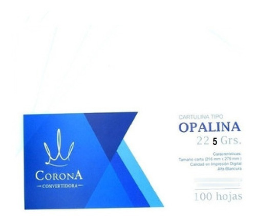 Opalina 225 Gr Tamaño Carta Blanco Paquete Con 100 Piezas 