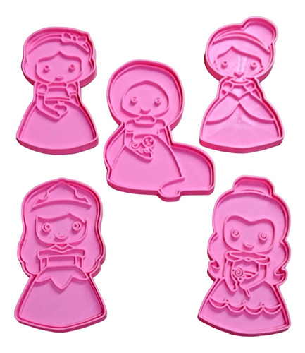 Cortante + Sello Princesas Disney Cenicienta Cookies X5u