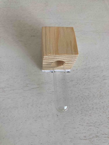 Cubo Florero De Madera