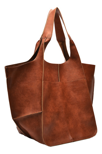 Bolso De Hombro Leather Capacity Para Mujer,