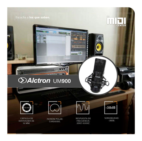 Imagen 6 de 10 de Micrófono Profesional Condenser Usb Cardioide Alctron Um900
