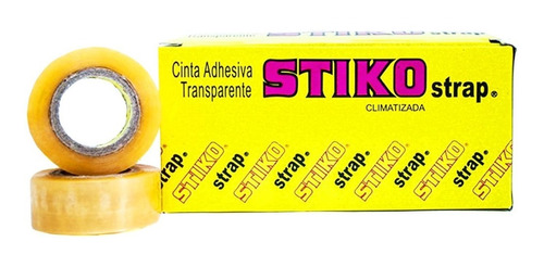 Cinta Adhesiva Stiko Strap 18mm X 25mts Caja X 8 Unidades