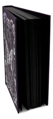 Libreta Cuaderno Francesa Hoja Negra Pasta Dura Encuadernado Violeta Oscuro