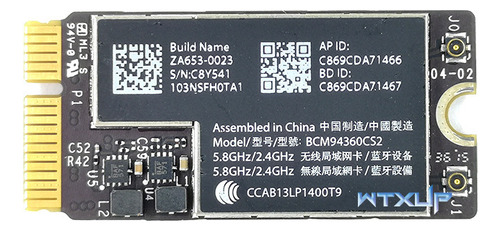 Tarjeta Wifi Bcm94360cs2 De 5 G Gigabit Bluetooth 4.0 Para M