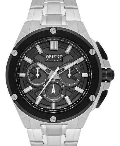 Relógio Orient Cronógrafo Prata Mbssc254 P1sx - 45mm